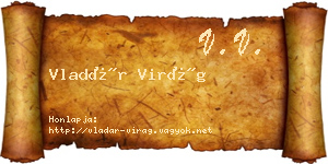 Vladár Virág névjegykártya